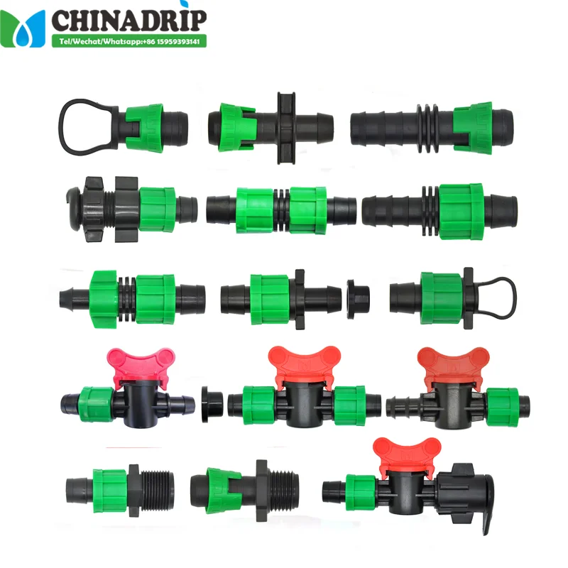 Plastic Material Irrigation Fittings Drip Tape Fittings for Farm System and Drip Irrigation System