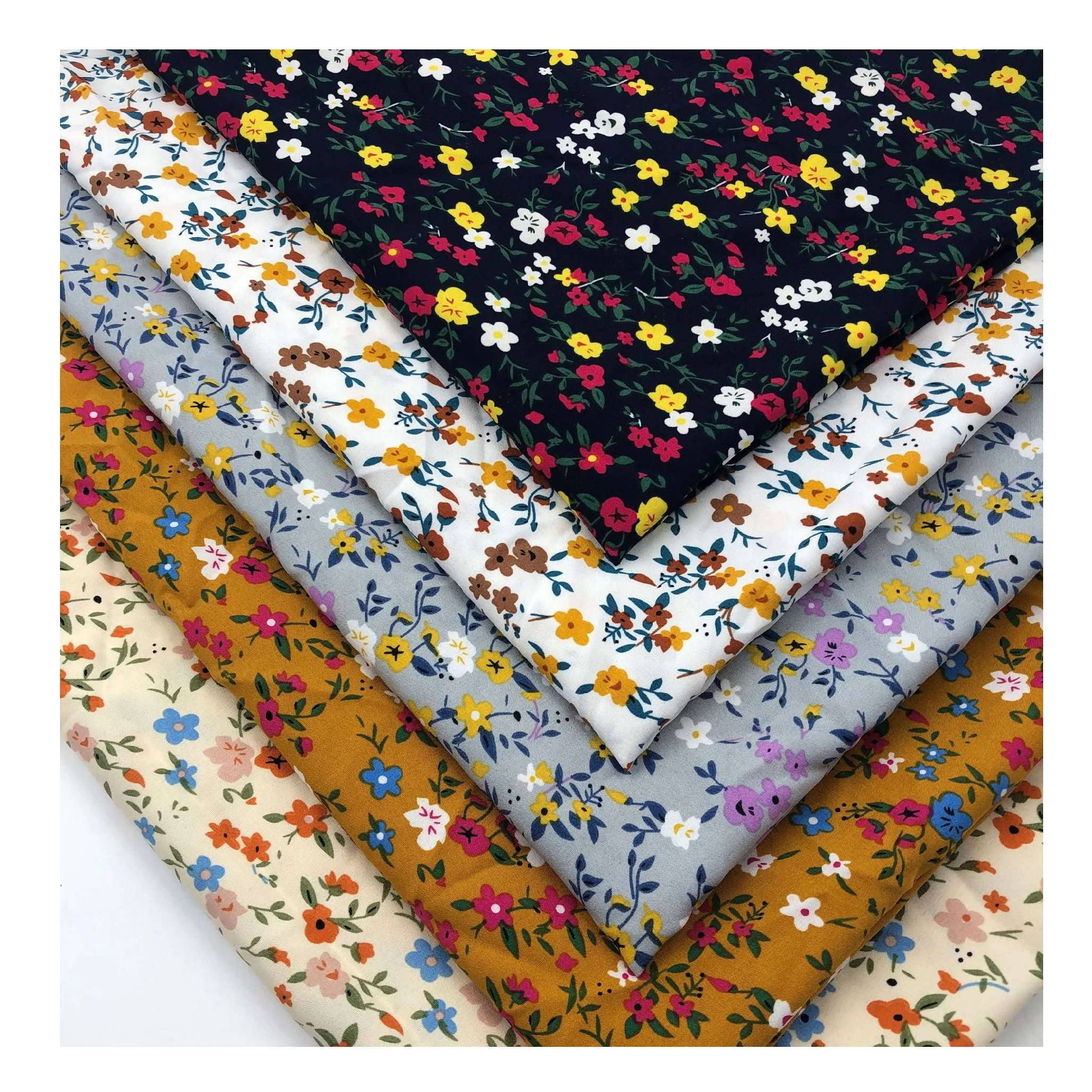 New Fashion Super Soft Polyester with Spandex Woven Fabric Screen Print Good Quality For Summer Dress