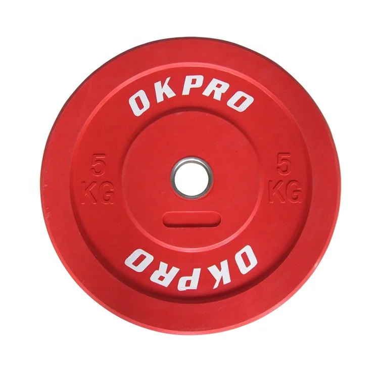 Wholesale Weight Lifting Powerlifting Color Rubber Barbell Bumper Weight Plates