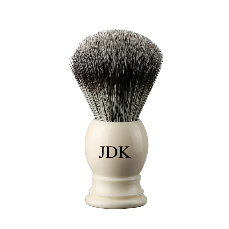 Professional white ABS handle shaving brush 100% pure badger hair shaving beard brush for beauty salon