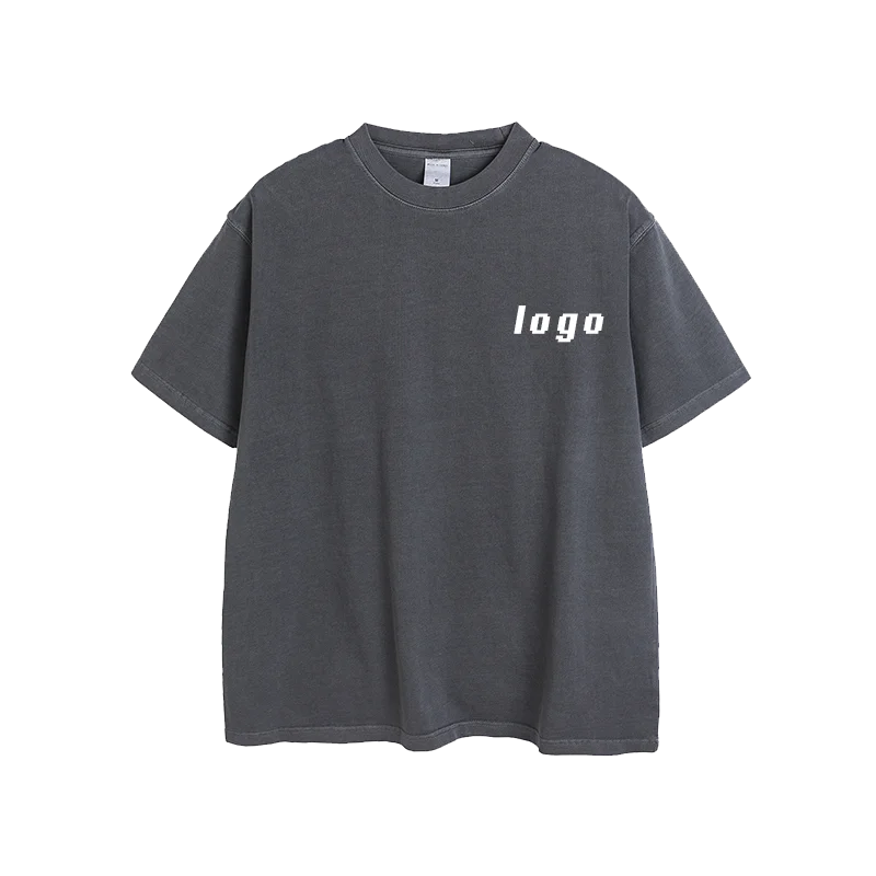 Wholesale Acid Wash T shirt Streetwear hip hop stone 100% cotton t shirts with logo customize oversized vintage t-shirt