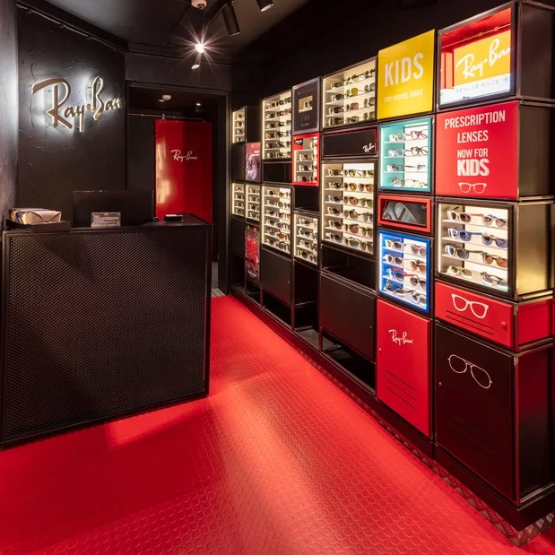 Rayban Sunglasses Store Wall Display Cabinet Of Optical Shop Interior Display Showcase Decoration