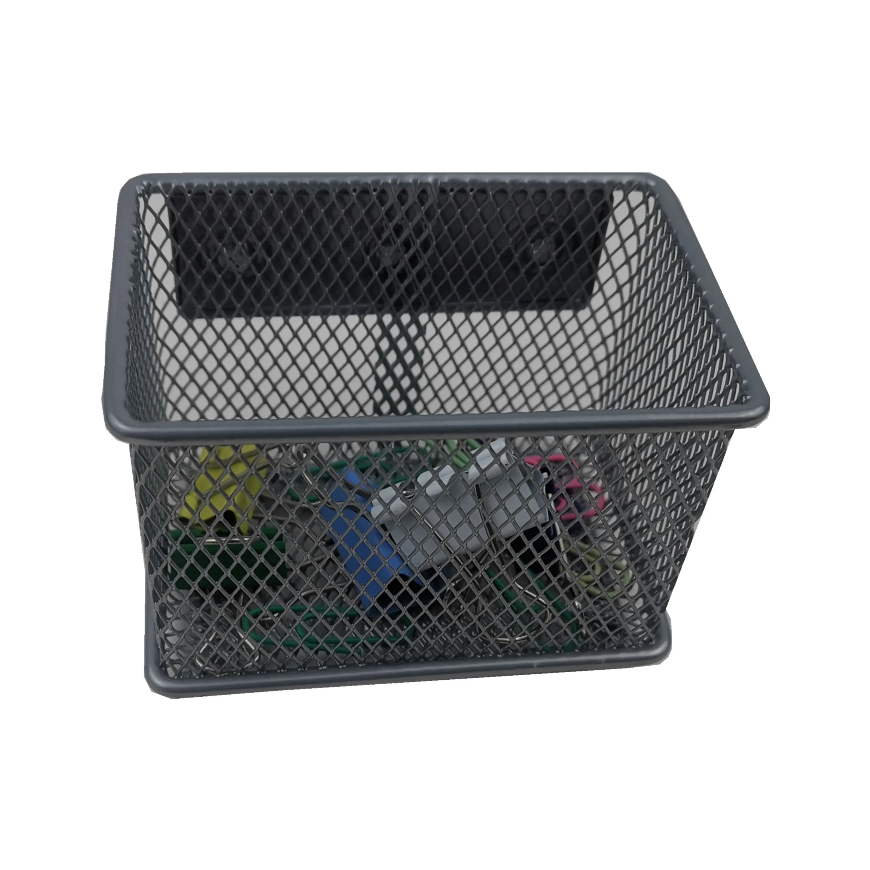 
Metal Mesh Magnetic Whiteboard Pen Holder Square Strong Magnetic Fridge Pen Storage Basket Office Supplies Organizer 