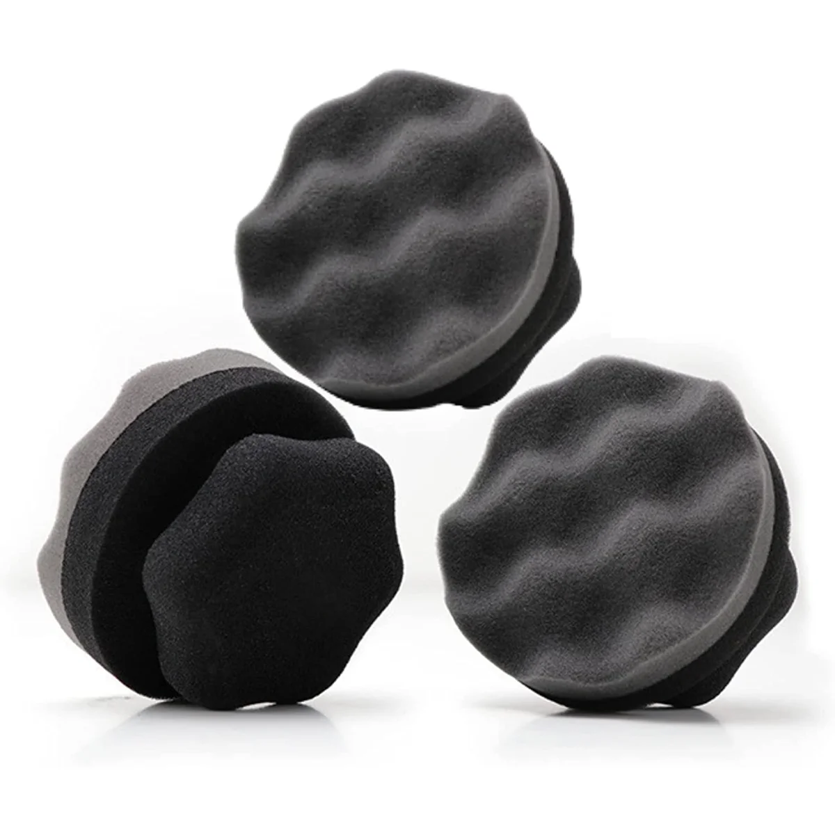 Hot Selling Custom Logo Tire Shine Applicator Pad Easy Use Hex Grip Wax Sponge Foam