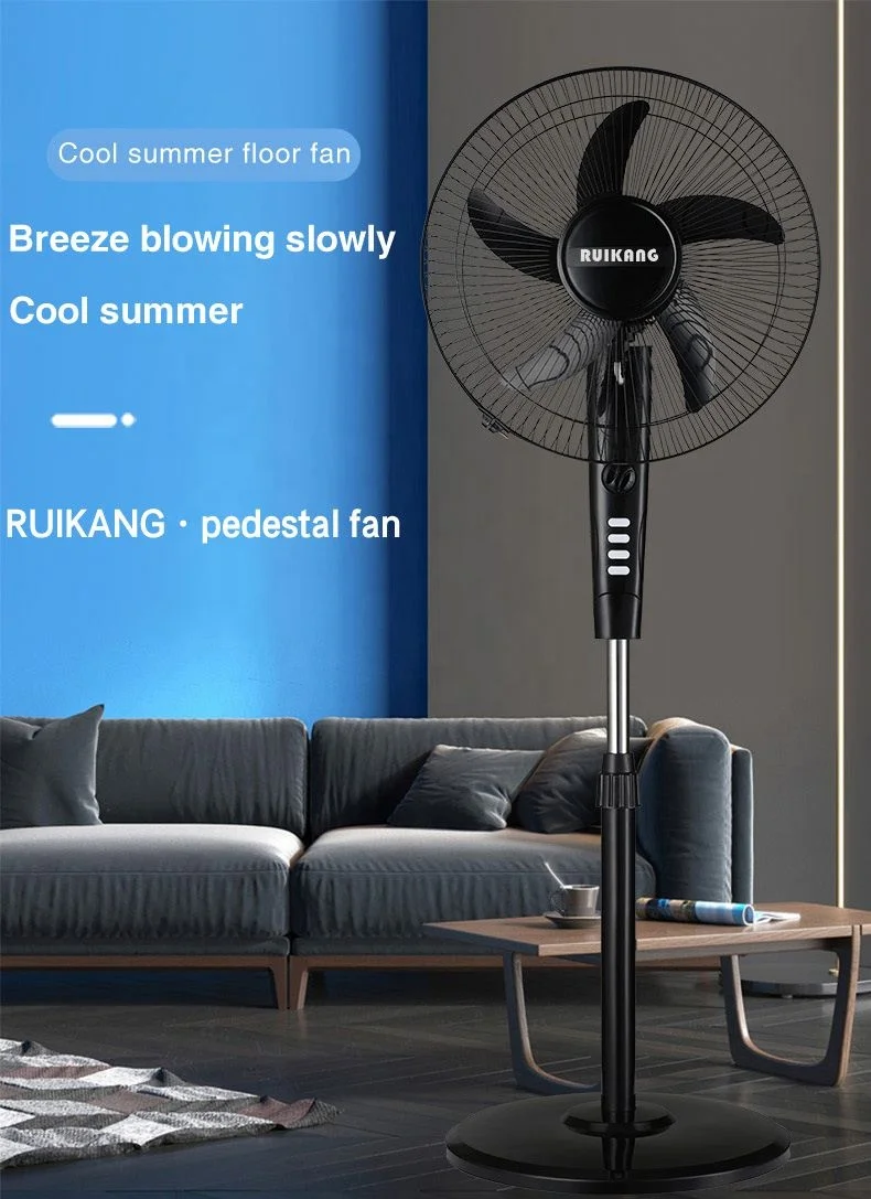 400 mm 3 5 Blades 16 18 20 Pedestal Fan White Black Pack of 1 Metal Plastic Body Indoor Floor Mount Fan