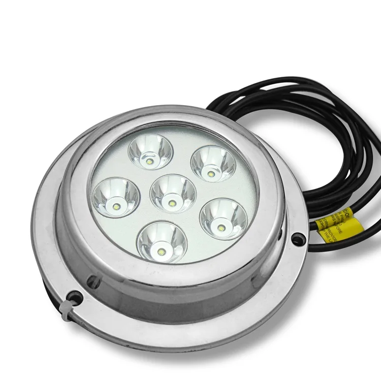 2022 Alibaba Best Seller Boat Accessories 18w rgb color boat light, ss316 marine led under water light ip68