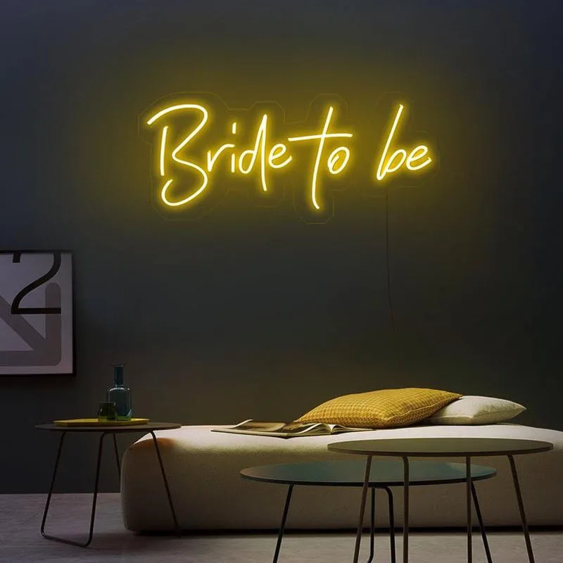  Bride To Be neon I love you wedding decoration custom acrylic LED edge lit letter sign 3D