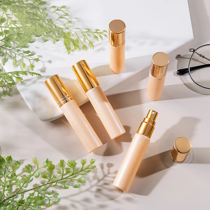 Empty Unique Glass Bottle 10Ml Cosmetic Serum Skincare  Small Glass Essential Oil Roll On Bottle