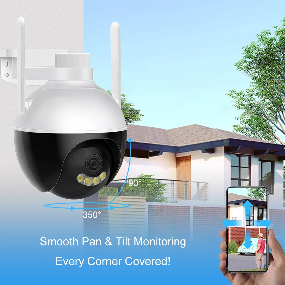 Новая модель 3MP CCTV PTZ наружная водонепроницаемая Wi-Fi беспроводная камера безопасности