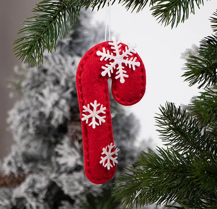 Christmas Wool Felt Novelty Boot Socks Funny Felt Craft Decoration Wool Socks Hanging Ornament Decoration Gift Bag Sock Pendant