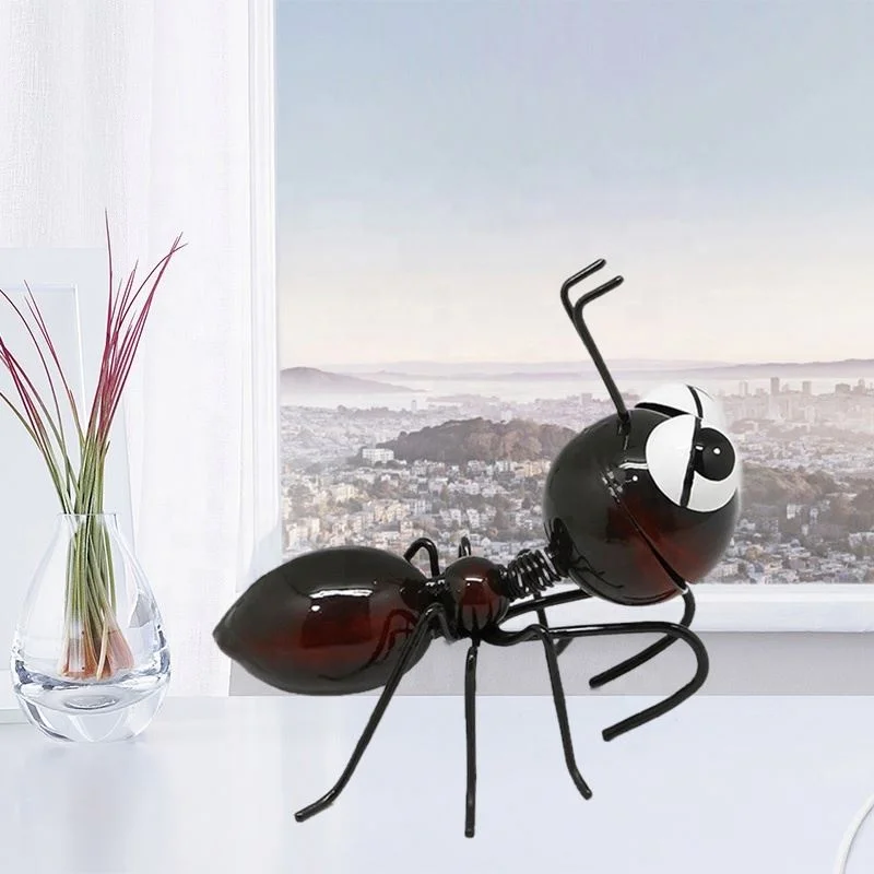 Outdoor Indoor Metal Crafts Home Garden Hook Up Cartoon Insects For Bedroom Living Room Wall Decor