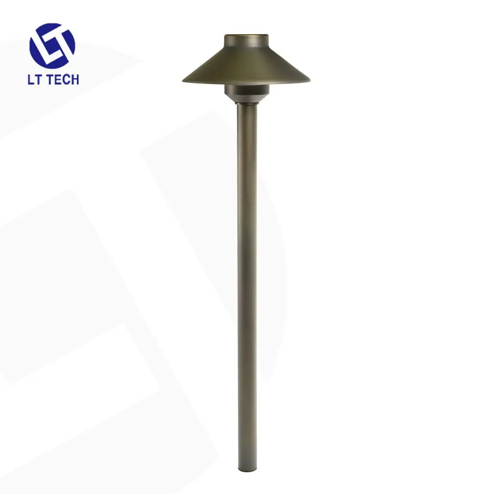 Solid Brass Low Voltage Landscape Accent Path and Area Light in antique bronze finish