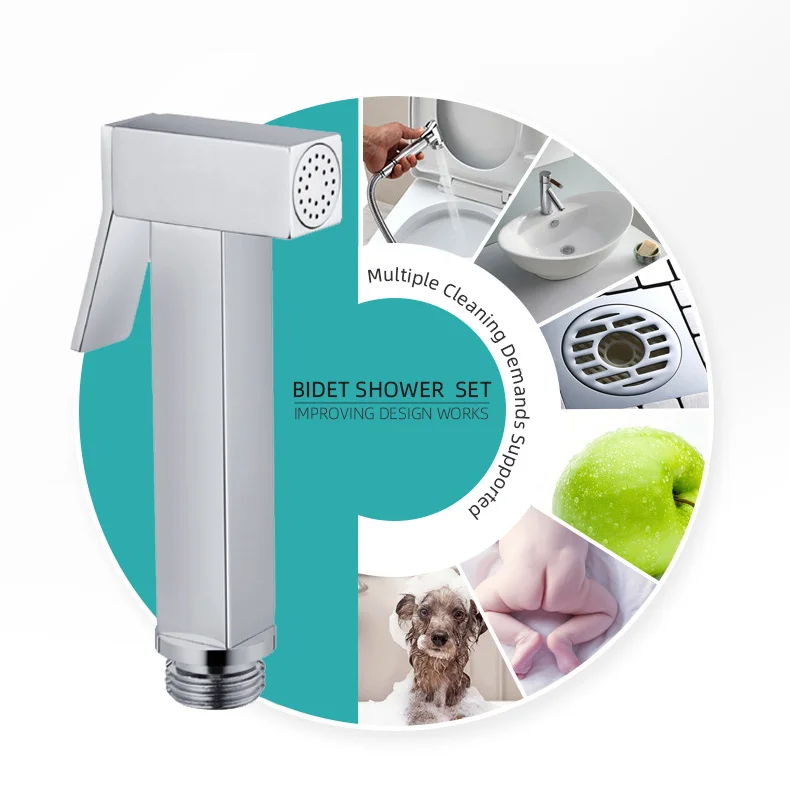 Bathroom Toilet Portable Brass Bidet Hand held bidet set Sprayer shattaf set