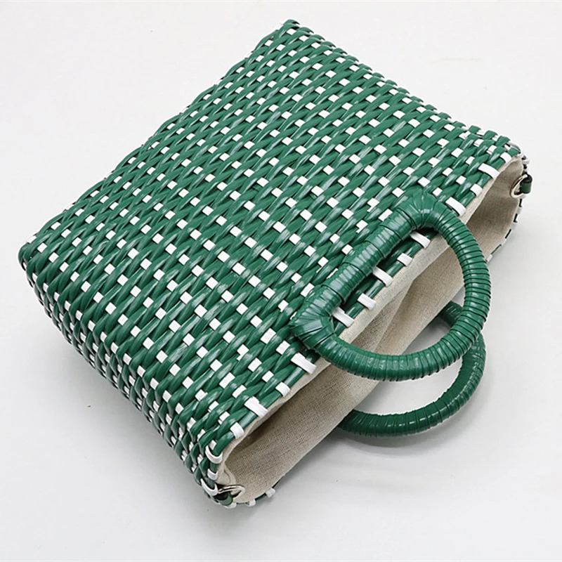 Summer fashion woven beach tote bags rattan bag 2022 ladies handbags wholesale