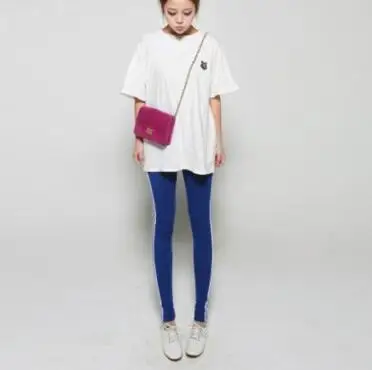 CUHAKCI Spring Women New High Quality Women Leggings Fashion Vertical Stripes Slim Elastic Pants Sportswear Leggings Breathable