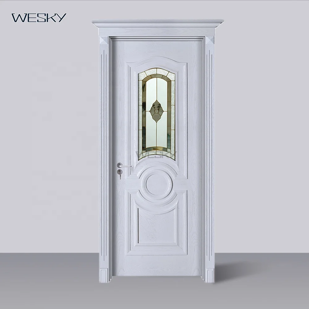 China manufacturer high quality with lower price veneer 6mm panel thickness solid wooden door