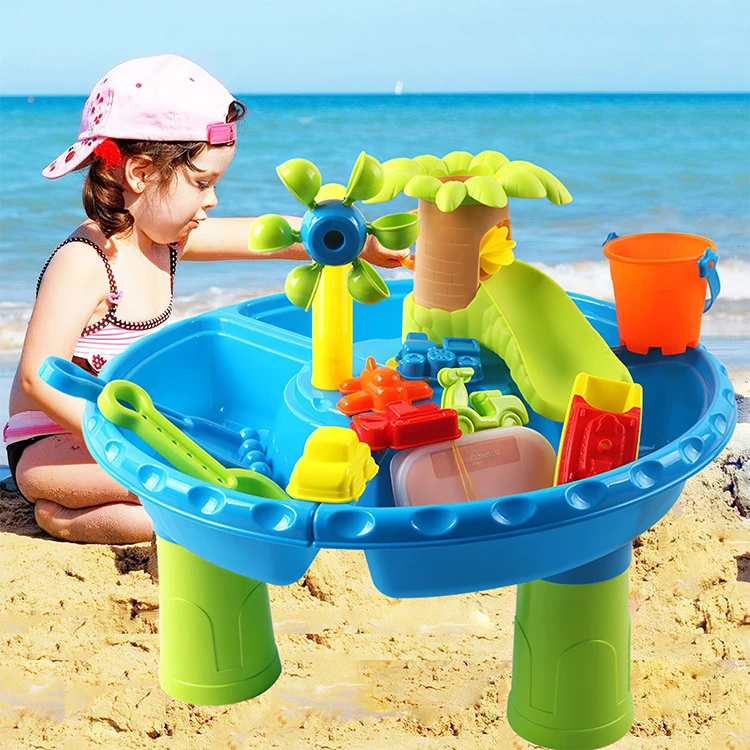 Toddler Summer Outdoor Seaside Garden Games for Kids Beach Set Toy Sand Water Table Set