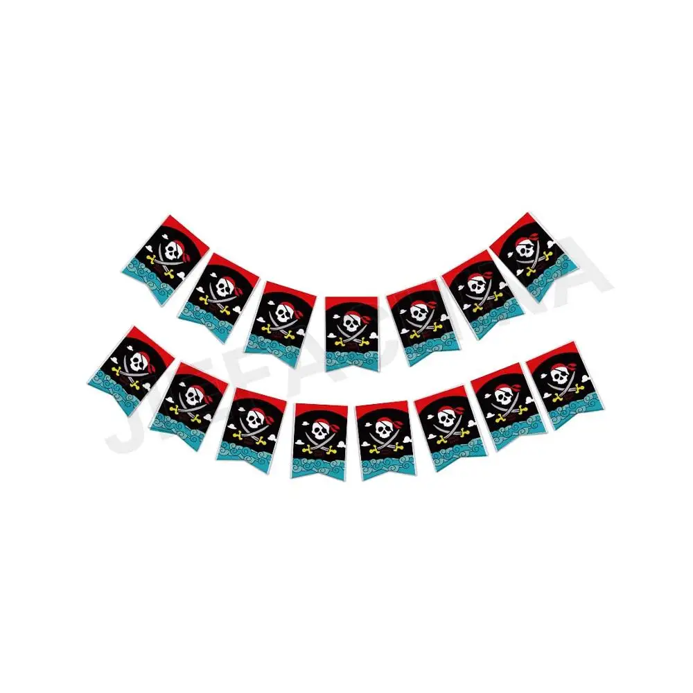 Happy Birthday Paper Cups Plates Napkins For Kids Boys Pirate Disposable Tableware Party Supplies