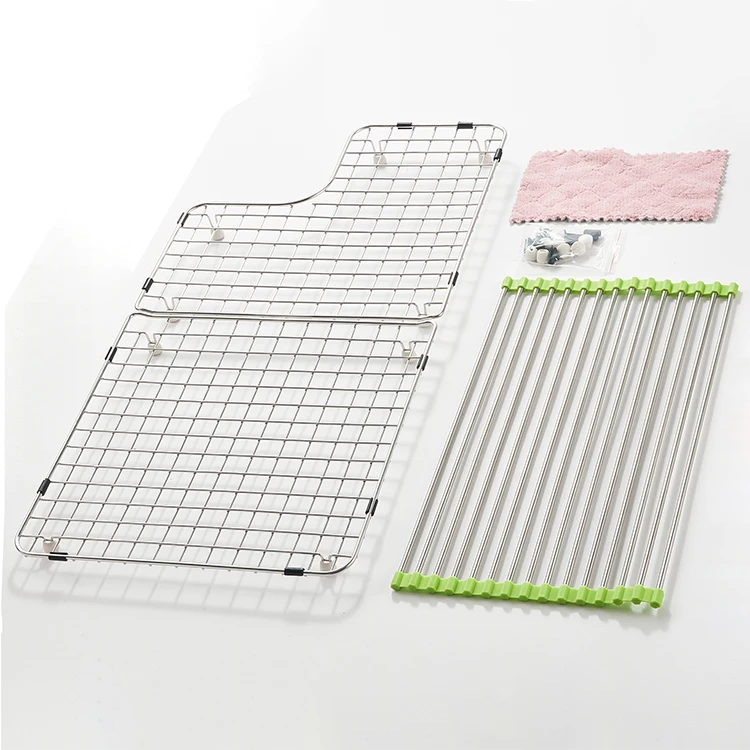 Stainless Steel Kitchen Combined Sink Bottom Grid Custom Made Kitchen Sink Bottom Basin Grid