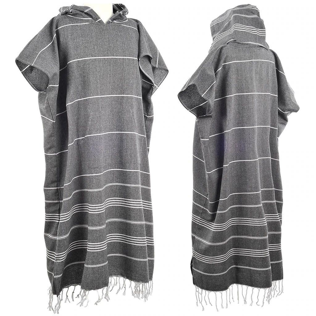 Free Shipping High Quality Organic Cotton Baby Wind Thickened Hooded Poncho Towel for Adults Sports Striped Pattern for Kids