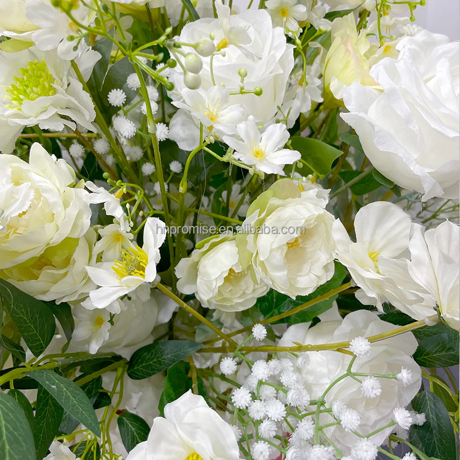 Promise Artificial Flower Ball Wedding Centerpiece White Yellow Flower Ball Wedding Decoration