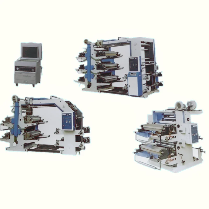 
Portable multi 4 colors film flexographic printing machine combined with film blowing machine for plastic pet pof flim printer 