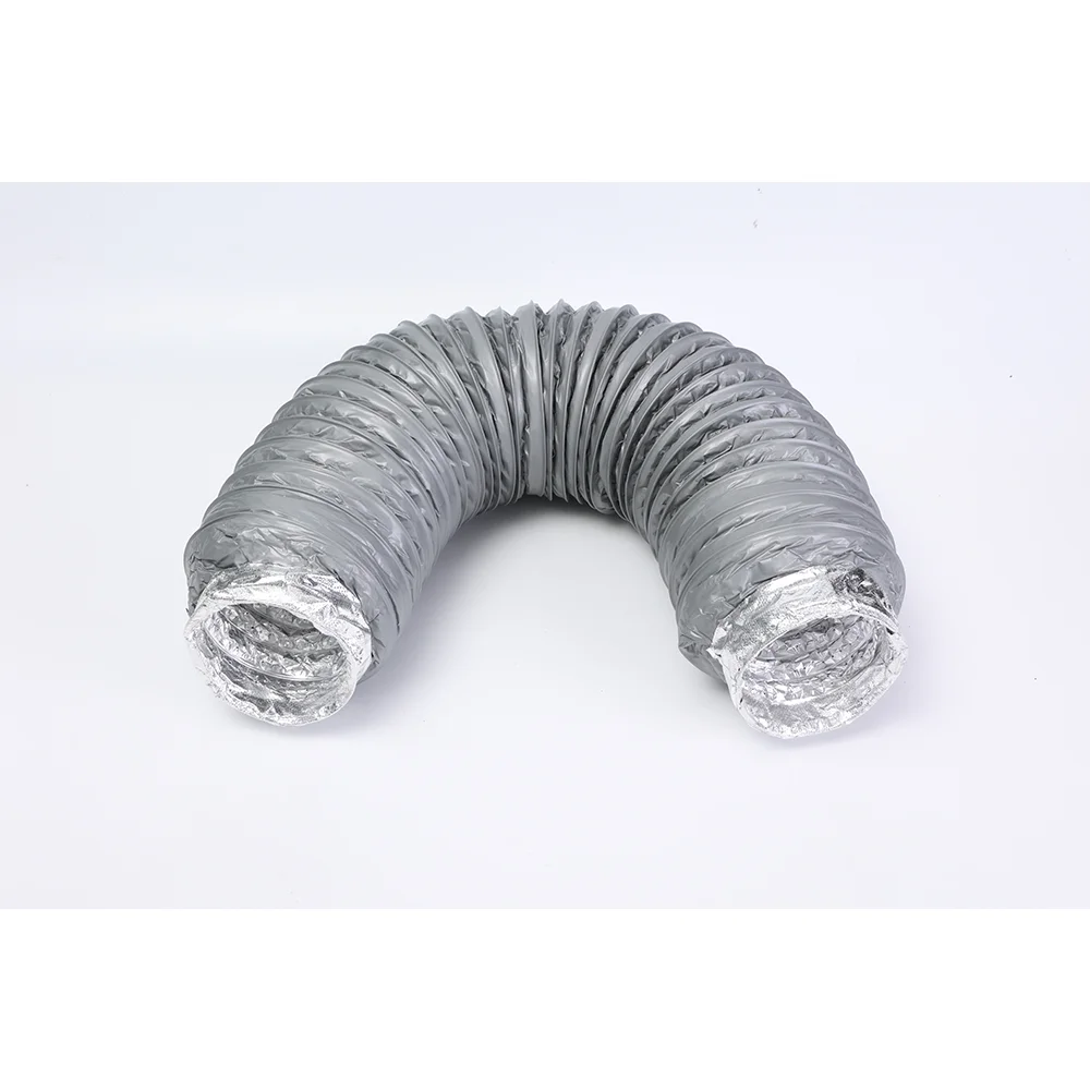 High Degree Flexibility Aluminum PVC Composite HVAC Systems Flexible Duct Exhaust Silencer Pipes
