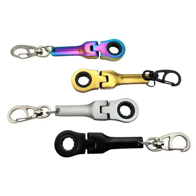 Wholesale Carryable 10MM Flexible Ratchet Keychain Trigger body made of carbon steel Laser Logo