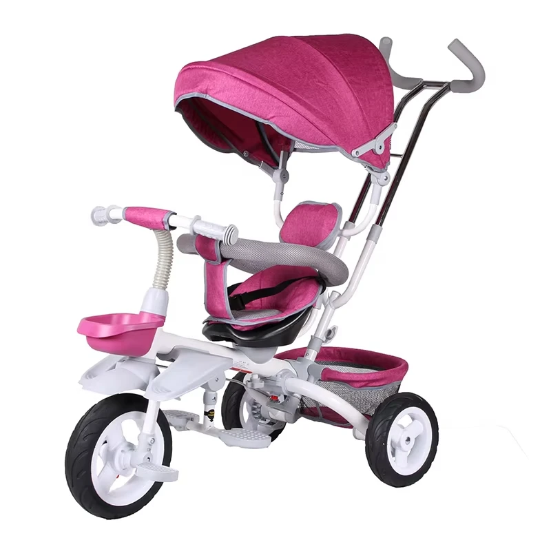 Adjusted Forward/back Seat 360° Child Tricycle Bike with Music Rear Bag