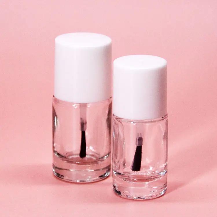 Frosted Matte Transparent Glass Black Nail Polish Packing Empty uv gel Nail Polish Bottle With Brush