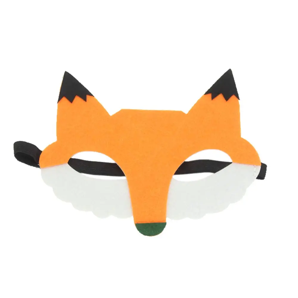 Funny Animal Felt Masks Wild Animal Theme Halloween Birthday Party Favors Kids Costumes Dress-Up Party Supplies