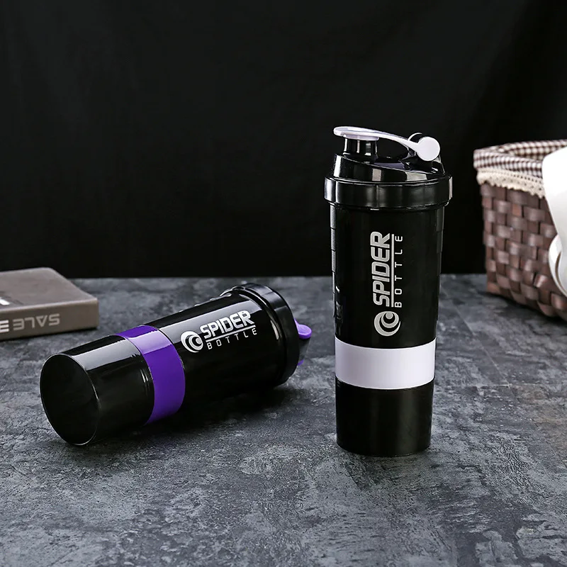 PASUXI Eco friendly Gym Outdoor Sports Bottle Leakproof Water Bottles Plastic Fitness Protein Shaker Bottle With Powder Box