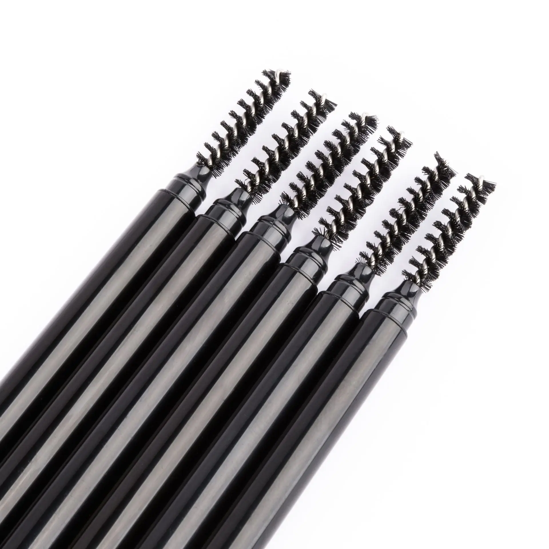 Print logo Vegan Slim thin eyebrow pencil black/white waterproof twist up eyebrow pencil brow liner