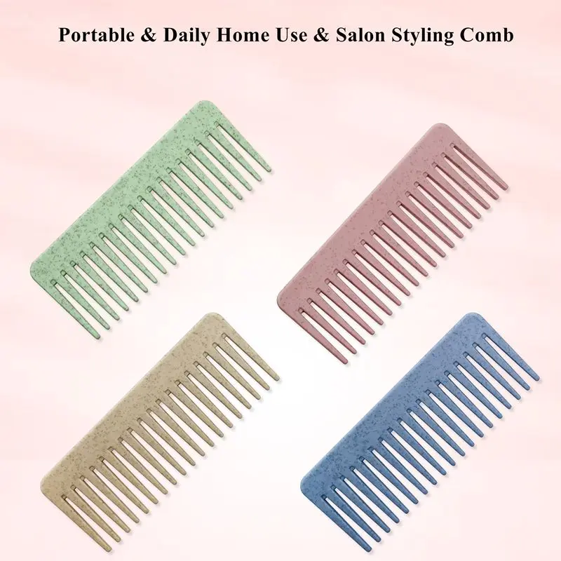 Customized Eco-friendly Wheat Straw Matt Hairbrush Plastic Magic Handle Massager Scalp Comb Detangling Hair Brush Styling Tool
