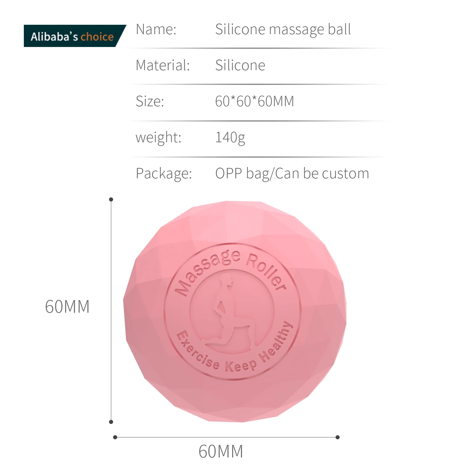 Custom Lacrosse Balls Deep Therapy Massage Ball Silicone Lacrosse Ball