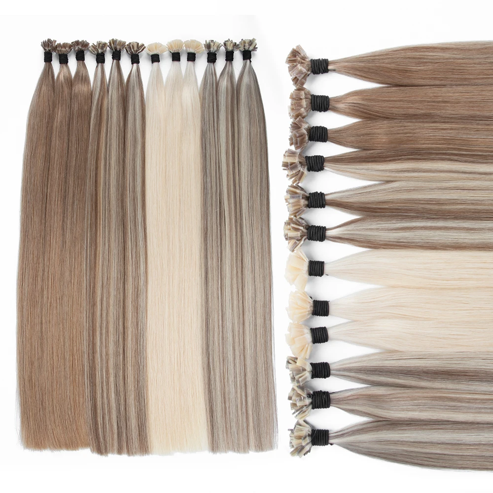 Top Sale Remy Double Drawn Pre Bonded i Tip U Tip K Tip Hair Russian Keratin Hair Extensions Human Hair