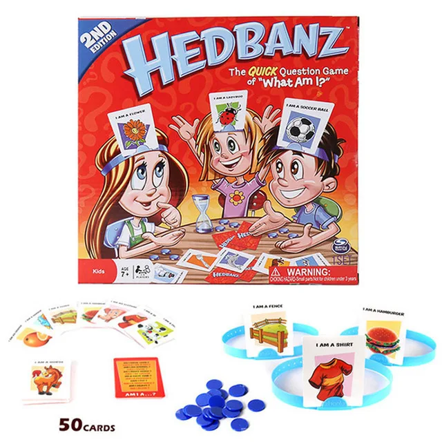 Funny Gadgets Novelty Toys Hedbanz Game The Quick Question of What am I Cards Board Game Children parents party games