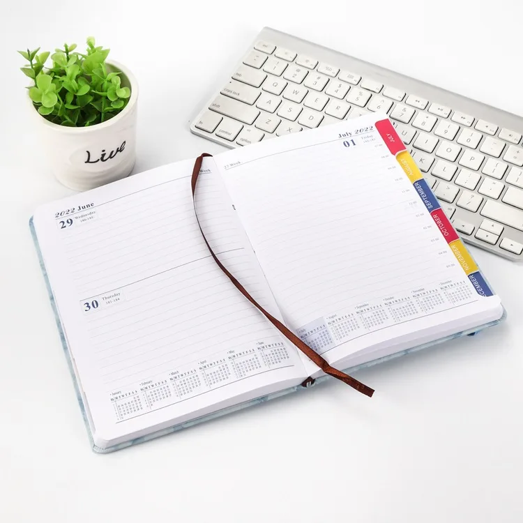 Custom Printing Design Multy Color Notebook PU Cover Business Agenda Journal Planner For