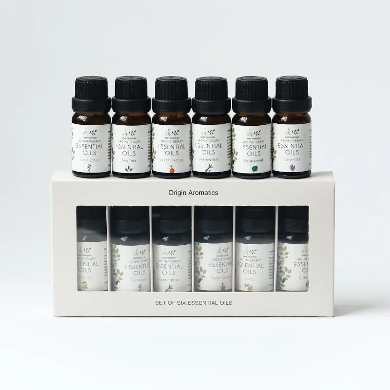 6Pcs/set  Aroma Essential Oils  Set Natural Plant Oil  Protective Aromatherapy Top 6 Essential Oil Starter Set