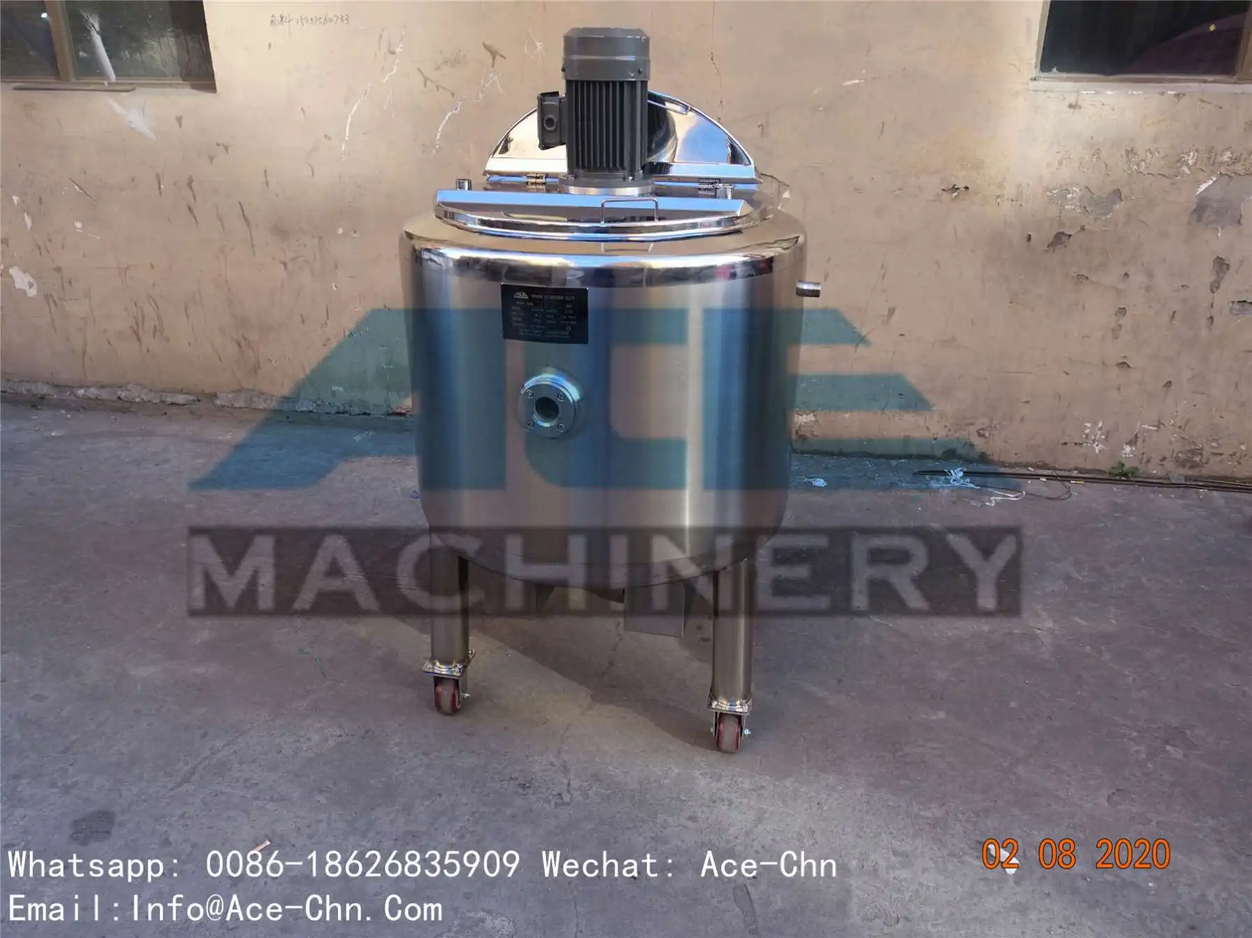Ace 100L Stainless Steel Mixer Tank/Electrical Heating Liquid Soap Dish Washing Stirrer / Castile Mixing Tank
