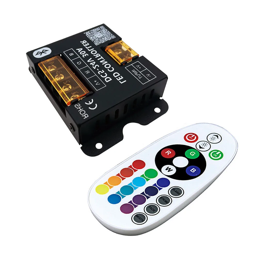 Bluetooth Music Wireless RGB Controller RF Remote Control LED RGB Controller High Quality Metal 30A Led Light Dimmer