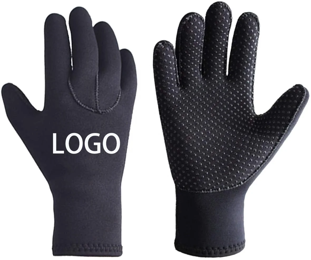chinese factory ready to ship black swimming customized logo diving thick sport Various Type Neoprene Fishing Gloves Waterproof (1600550082051)