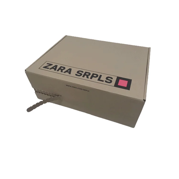 Competitive price tuck top corrugated mailing perforation underwear clothing boxes mexico with self adhesives and tear strip