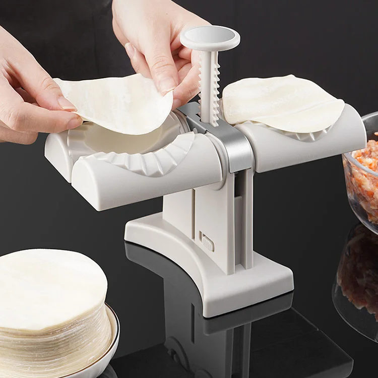 Kitchen tools manual press food grade cut mold stainless steel rolling pin 4 Pack tool Anti-scald Holder dumpling maker Set