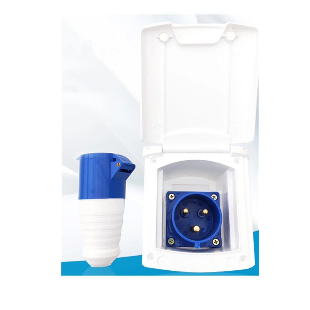 32A External Socket Plug  Power Box waterproof camp accessories For  RV Accessories