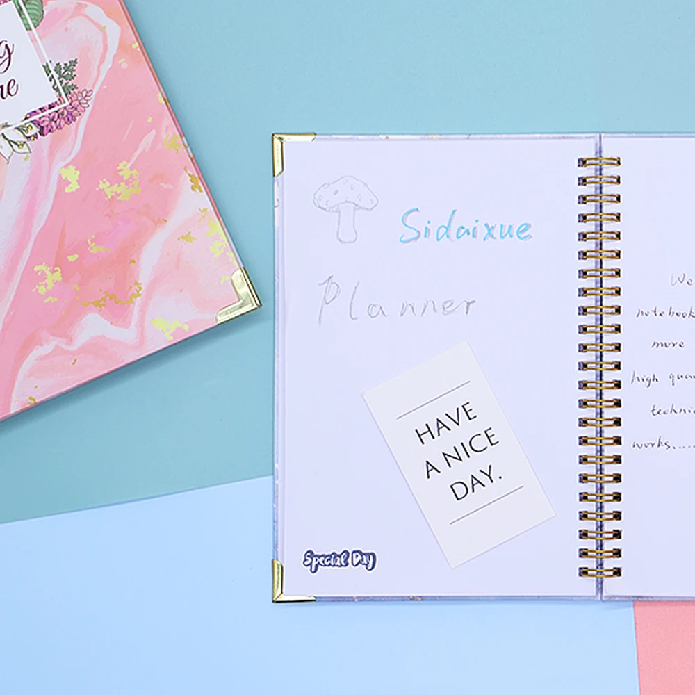 China Personalized 2023 Colorful Top Sales Fancy Decorative Spiral Notebook Journals