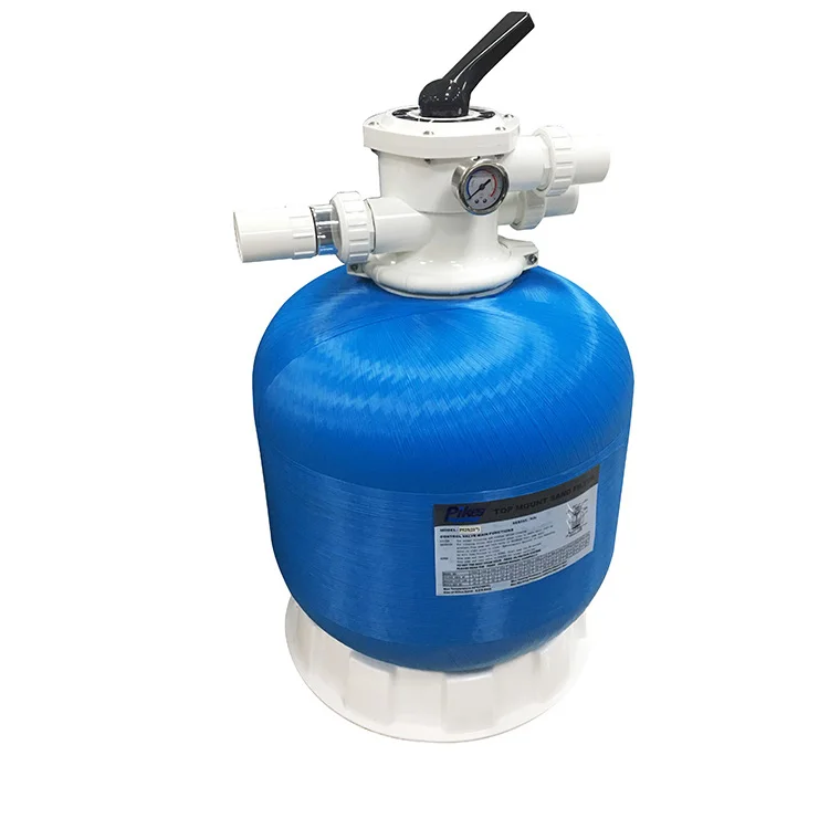 Pool Sand Filter Blue Color Fiberglass Swimming Top Mount Sand Filter