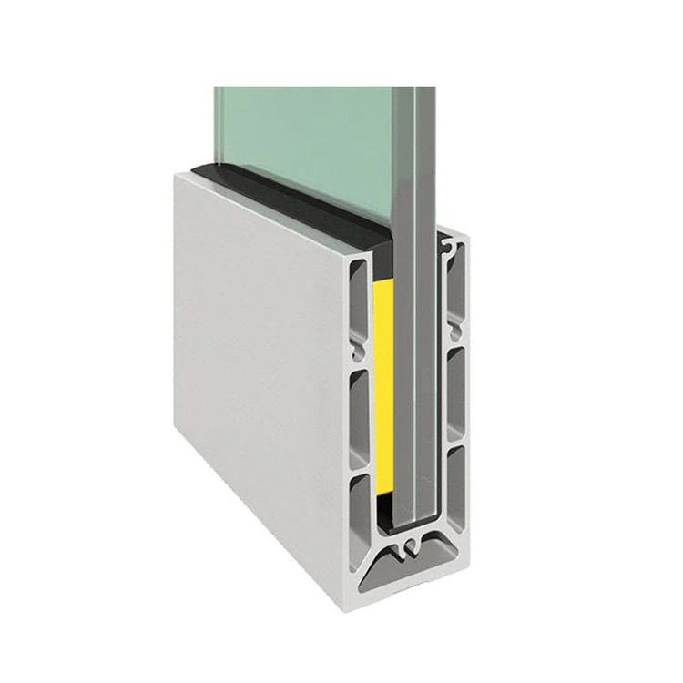 Aluminum U Channel Glass Balustrade Balcony Railing Frameless Glass Balustrade Clamps Glass Balustrade System