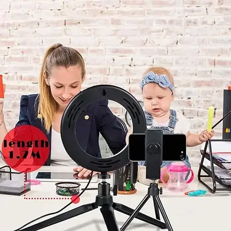 Extendable Foldable Photographic Lighting 6/10 inch Ring Light Phone Tripod Video Lights