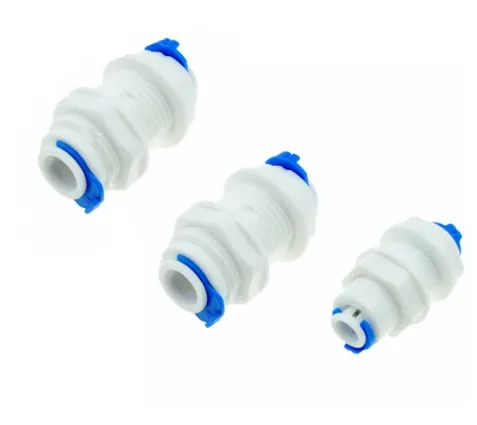 Прямая перегородка системы обратного осмоса, равная 1/4 дюйма 3/8 дюйма, соединительная муфта для шланга с наружным диаметром, пластиковый быстроразъемный соединитель для воды с обратным осмосом